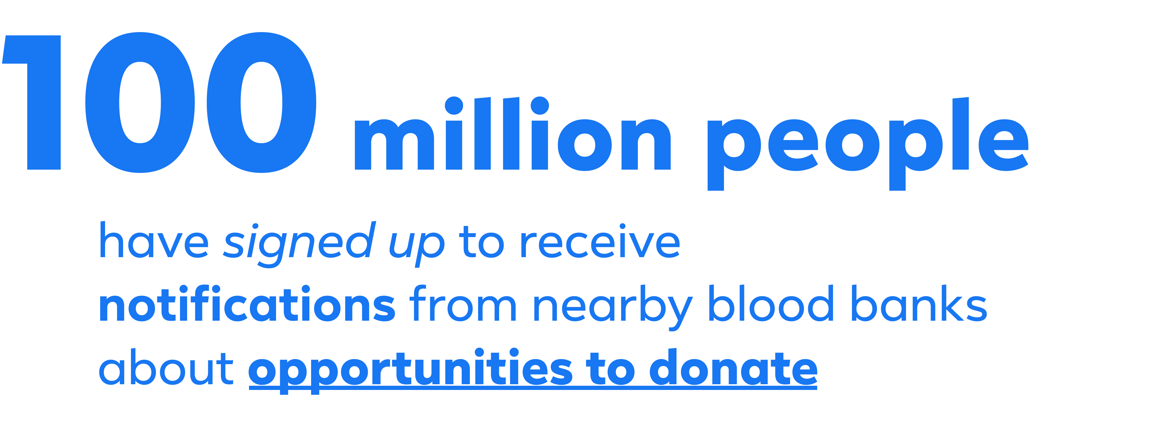 100M Blood Donations stat graphic